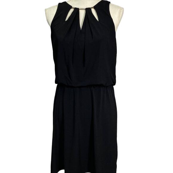 White House Black Market High-Neck Draped Mini Dress S Wedding Goth Egirl - Picture 2 of 13